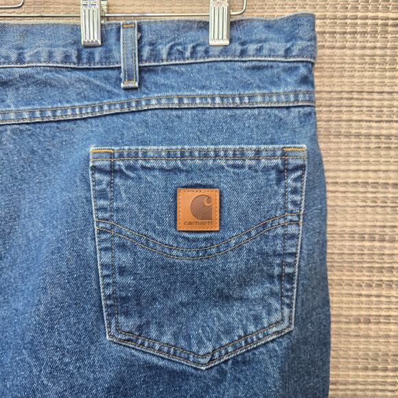 Carhartt Jeans Mens 44x32 Relaxed Fit Straight Leg Blue Denim Gorpcore Workwear - Picture 11 of 12